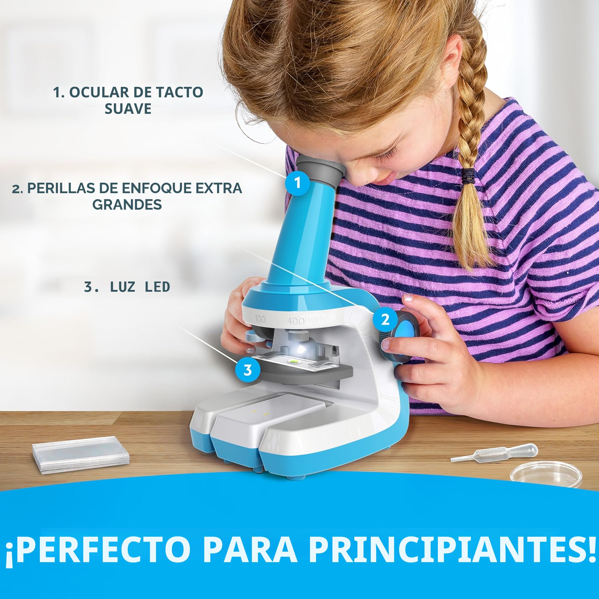 Amazon.com: Microscopio NATIONAL GEOGRAPHIC para niños - Kit de